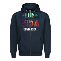 Navy costa rica pura vida toucan tropical surf beach vibes tank top Zipper Hoodie - linhVisuals