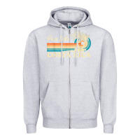 Heather Grey costa rica retro beach vacation costa rica souvenir beach t shirt Zipper Hoodie - linhVisuals