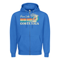 True Royal costa rica retro beach vacation costa rica souvenir beach t shirt Zipper Hoodie - linhVisuals
