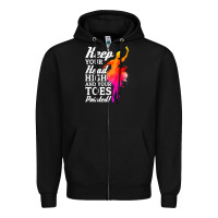Black ballet dancer keep head high toes pointed ballerina teacher Zipper Hoodie - linhVisuals