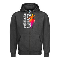 Charcoal Heather ballet dancer keep head high toes pointed ballerina teacher Zipper Hoodie - linhVisuals
