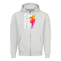 Dove Grey ballet dancer keep head high toes pointed ballerina teacher Zipper Hoodie - linhVisuals