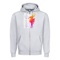 Heather Grey ballet dancer keep head high toes pointed ballerina teacher Zipper Hoodie - linhVisuals