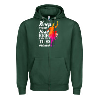 Sports Green ballet dancer keep head high toes pointed ballerina teacher Zipper Hoodie - linhVisuals