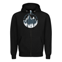 Black bainbridge island wa mountains hiking climbing camping Zipper Hoodie - linhVisuals
