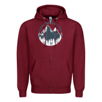 Burgundy bainbridge island wa mountains hiking climbing camping Zipper Hoodie - linhVisuals