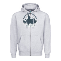 Heather Grey bainbridge island wa mountains hiking climbing camping Zipper Hoodie - linhVisuals