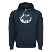 Navy bainbridge island wa mountains hiking climbing camping Zipper Hoodie - linhVisuals