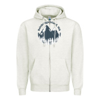 Oatmeal Heather bainbridge island wa mountains hiking climbing camping Zipper Hoodie - linhVisuals