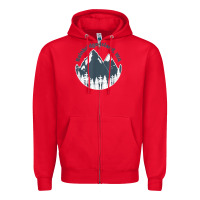 Red bainbridge island wa mountains hiking climbing camping Zipper Hoodie - linhVisuals