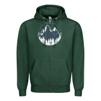Sports Green bainbridge island wa mountains hiking climbing camping Zipper Hoodie - linhVisuals
