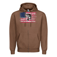 Chestnut bass fishing distressed american flag essential Zipper Hoodie - linhVisuals