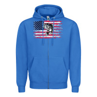 True Royal bass fishing distressed american flag essential Zipper Hoodie - linhVisuals