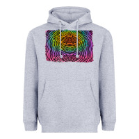 Heather Grey colorful zebra background Heavyweight Hoodie - RanaPortraitStore