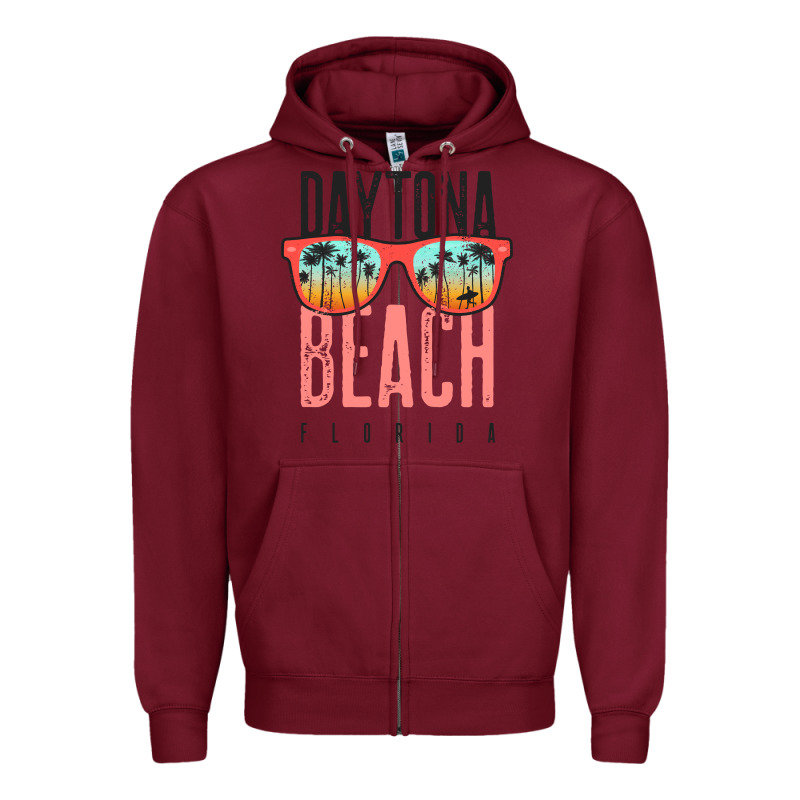 Daytona Beach Shirt Florida Summer Vacation Surfing Daytona Sweatshirt Zipper Hoodie by linhVisuals | Teevron