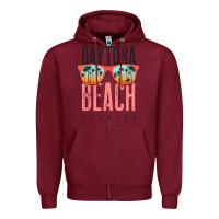 Burgundy daytona beach shirt florida summer vacation surfing daytona sweatshirt Zipper Hoodie - linhVisuals