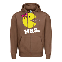 Chestnut Mrs Pacman Zipper Hoodie - linhVisuals