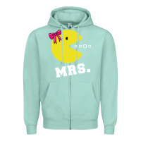 Seafoam Mrs Pacman Zipper Hoodie - linhVisuals