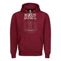 Burgundy rüfus dusol LA Zipper Hoodie - linhVisuals