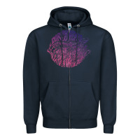 Navy dirty heads Zipper Hoodie - linhVisuals