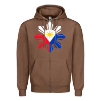 Chestnut philippine flag hoodie pinoy flag filipino shirt pinoy sun Zipper Hoodie - linhVisuals