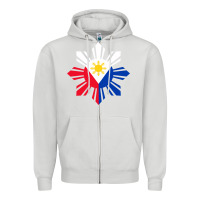 Dove Grey philippine flag hoodie pinoy flag filipino shirt pinoy sun Zipper Hoodie - linhVisuals