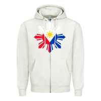 Oatmeal Heather philippine flag hoodie pinoy flag filipino shirt pinoy sun Zipper Hoodie - linhVisuals