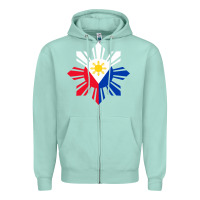 Seafoam philippine flag hoodie pinoy flag filipino shirt pinoy sun Zipper Hoodie - linhVisuals