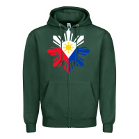 Sports Green philippine flag hoodie pinoy flag filipino shirt pinoy sun Zipper Hoodie - linhVisuals