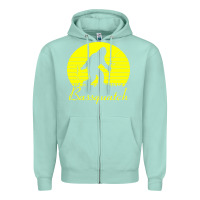 Seafoam bassquatch bigfoot Zipper Hoodie - linhVisuals