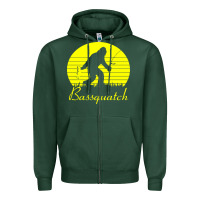 Sports Green bassquatch bigfoot Zipper Hoodie - linhVisuals