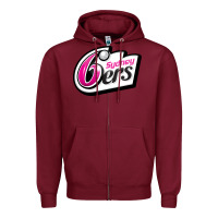 Burgundy sydney sixers Zipper Hoodie - linhVisuals