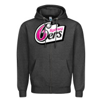 Charcoal Heather sydney sixers Zipper Hoodie - linhVisuals