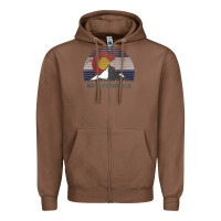 Chestnut breckenridge colorado x co flag mountain peak raglan baseball tee Zipper Hoodie - linhVisuals