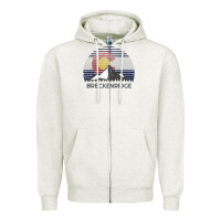 Oatmeal Heather breckenridge colorado x co flag mountain peak raglan baseball tee Zipper Hoodie - linhVisuals