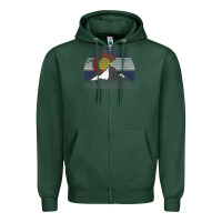 Sports Green breckenridge colorado x co flag mountain peak raglan baseball tee Zipper Hoodie - linhVisuals
