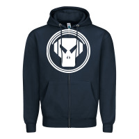 Navy metalheadz Zipper Hoodie - linhVisuals