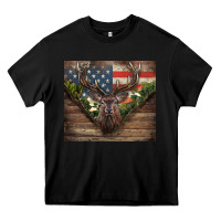 Black usa deer hunting Heavy Core Tee - CowGirlArtShop