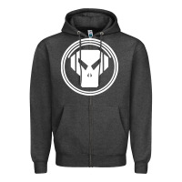 Charcoal Heather metalheadz Zipper Hoodie - linhVisuals