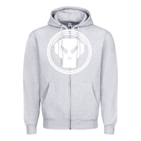 Heather Grey metalheadz Zipper Hoodie - linhVisuals