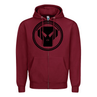 Burgundy metalheadz Zipper Hoodie - linhVisuals