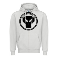 Dove Grey metalheadz Zipper Hoodie - linhVisuals
