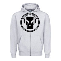 Heather Grey metalheadz Zipper Hoodie - linhVisuals