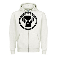 Oatmeal Heather metalheadz Zipper Hoodie - linhVisuals