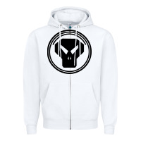 White metalheadz Zipper Hoodie - linhVisuals