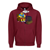 Burgundy the king of the sports Zipper Hoodie - linhVisuals