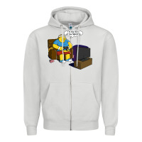 Dove Grey the king of the sports Zipper Hoodie - linhVisuals