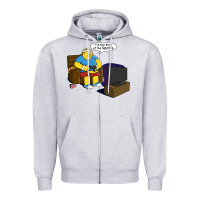 Heather Grey the king of the sports Zipper Hoodie - linhVisuals