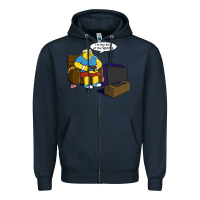 Navy the king of the sports Zipper Hoodie - linhVisuals