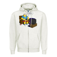 Oatmeal Heather the king of the sports Zipper Hoodie - linhVisuals